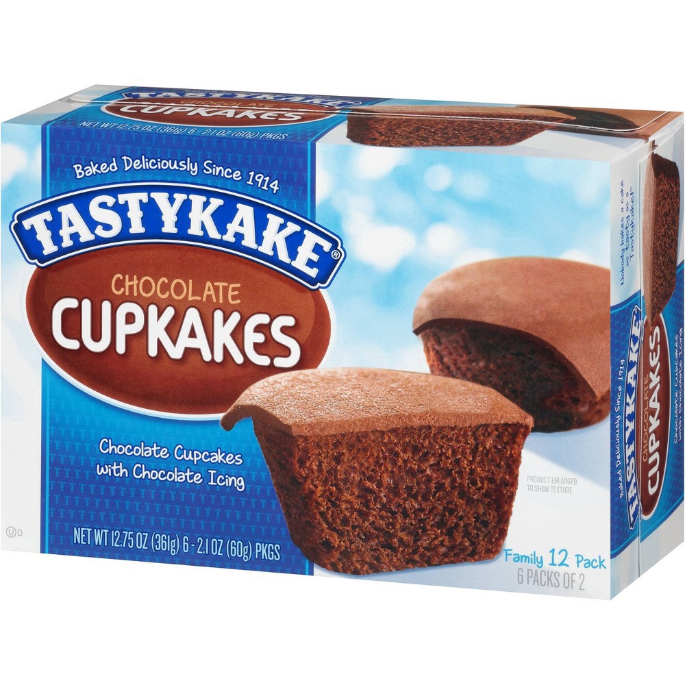 slide 7 of 7, Tastykake Chocolate Cupkakes 6-2.1 oz. Packs, 6 ct