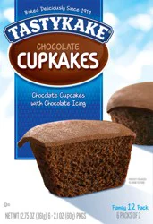 Tastykake Chocolate Cupkakes 6-2.1 oz. Packs