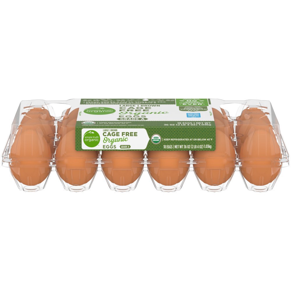 slide 2 of 3, Simple Truth Organic Large Brown Grade A Eggs, 18 ct