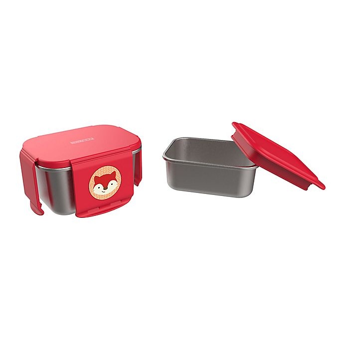 slide 2 of 3, Skip Hop SKIP*HOP Zoo Fox Stainless Steel Lunch Container Kit - Red, 1 ct