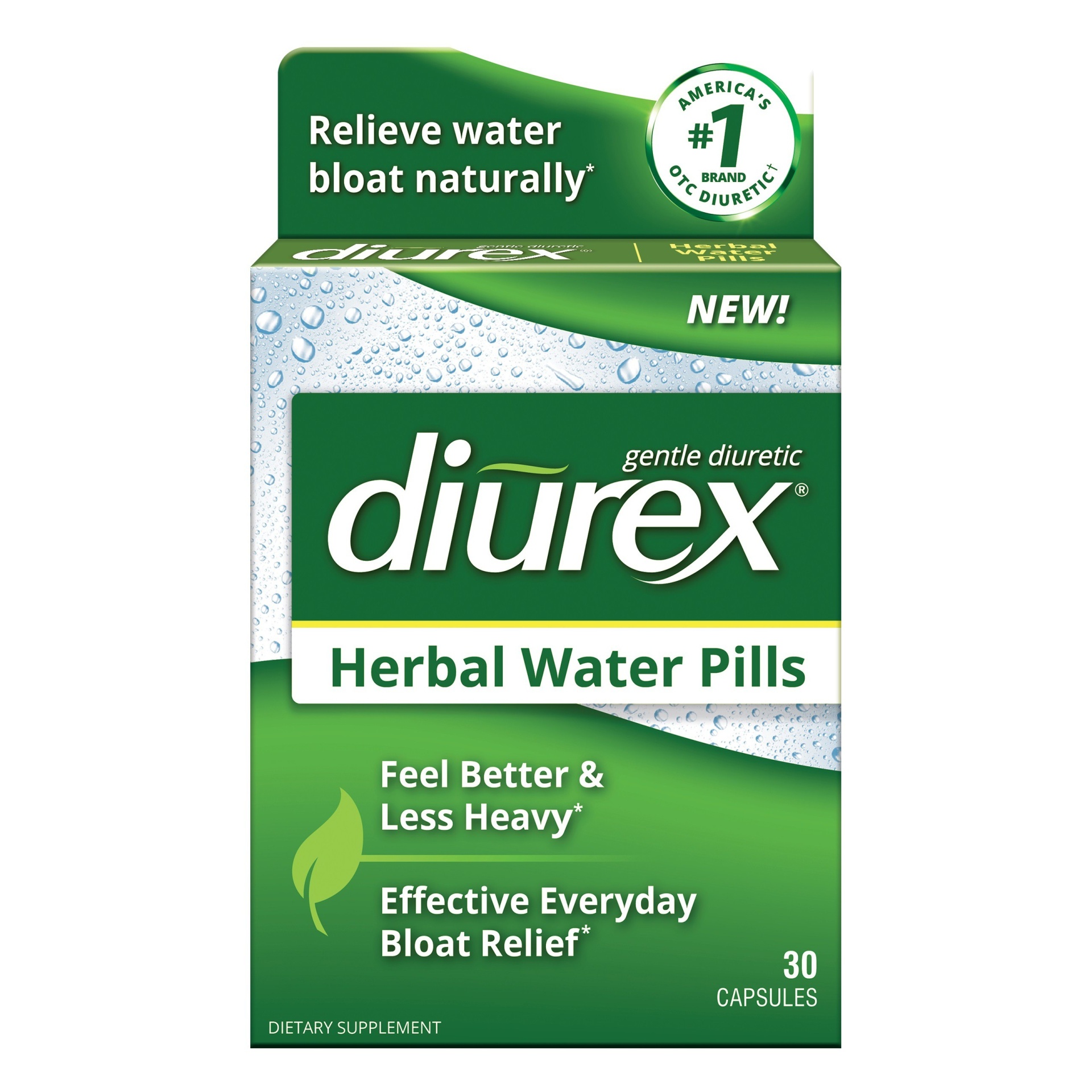 slide 1 of 1, Diurex Herbal Diuretic Capsules, 30 ct