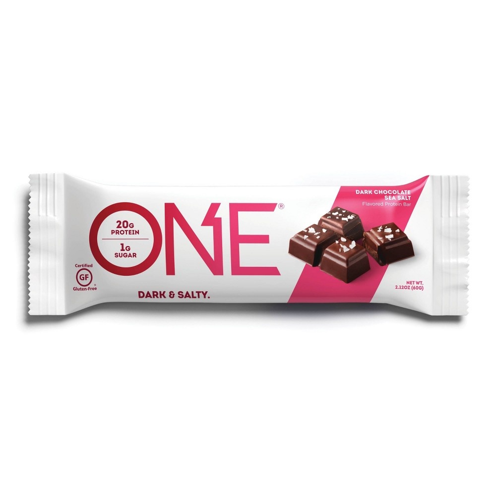 slide 2 of 3, ONE Bar ONE Protein Bar - Dark Chocolate Sea Salt - 4ct, 8.48 oz