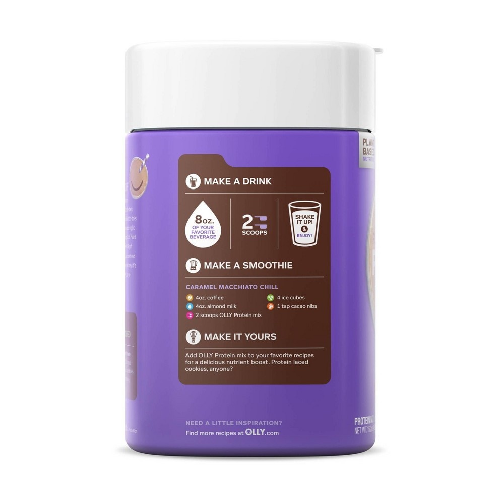 slide 3 of 4, Olly Plant-Powered Protein Powder - Salted Caramel Chocolate, 13 oz