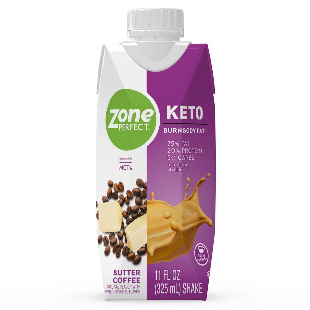 slide 3 of 5, Zone Perfect Keto Butter Coffee Shakes, 4 ct; 11 fl oz