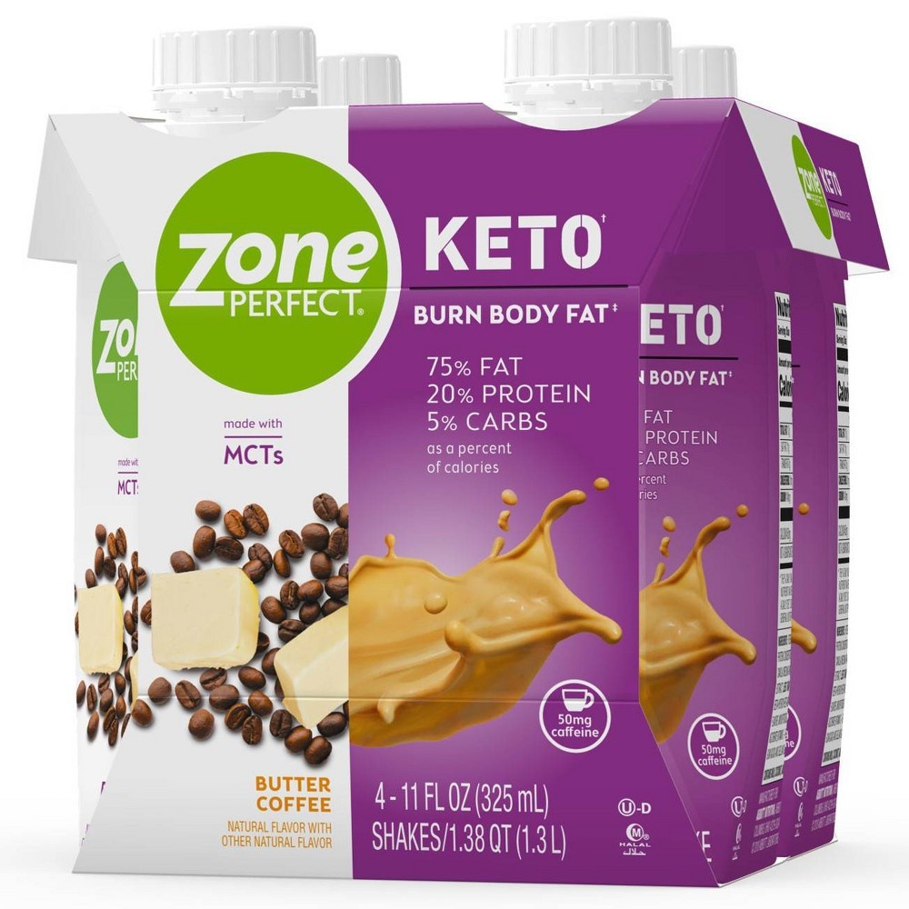 slide 5 of 5, Zone Perfect Keto Butter Coffee Shakes, 4 ct; 11 fl oz