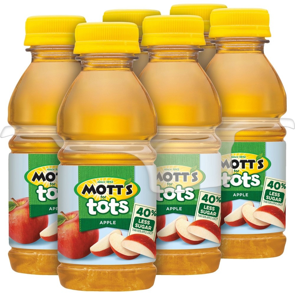 slide 2 of 3, Mott's for Tots 100% Apple Juice / Bottles, 6 ct; 8 fl oz