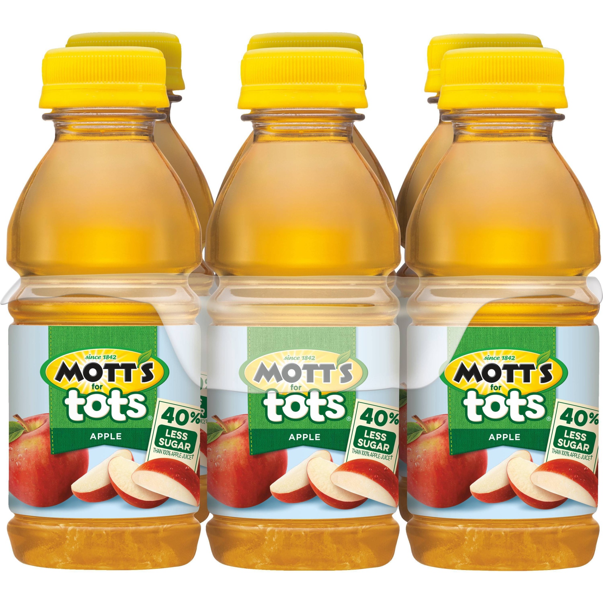 slide 1 of 3, Mott's for Tots 100% Apple Juice / Bottles, 6 ct; 8 fl oz