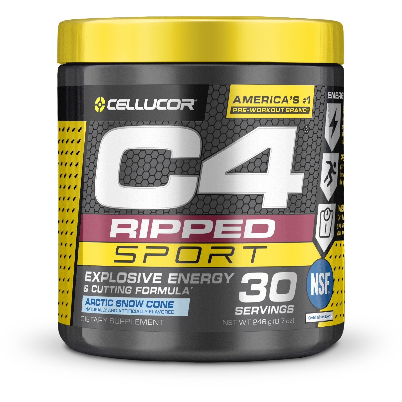 slide 1 of 3, Cellucor C4 Ripped Pre-Workout Energy Powder - Arctic Snow Cone - 8.7oz, 8.7 oz