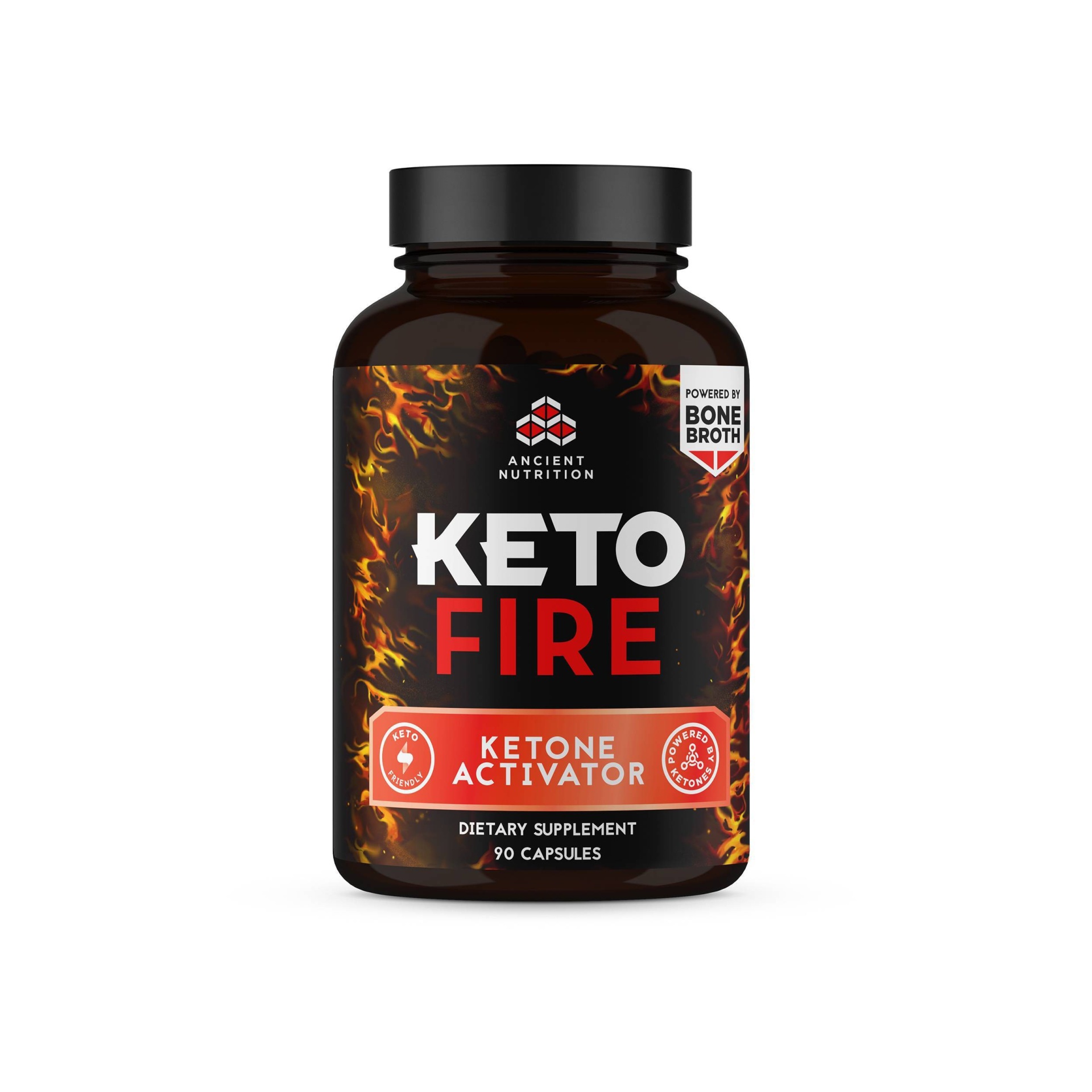 slide 1 of 8, Ancient Nutrition KetoFIRE Weight Loss Supplement Capsules, 90 ct