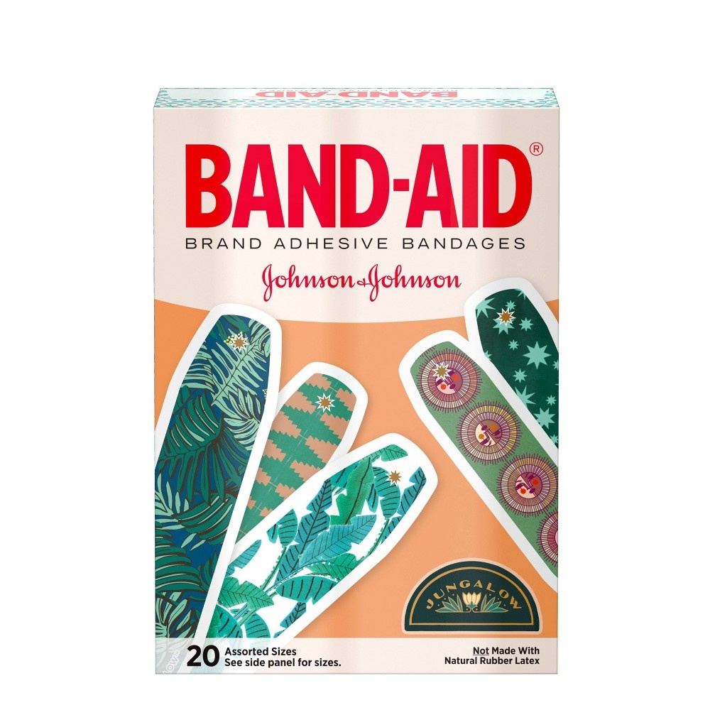 slide 4 of 8, BAND-AID Adhesive Bandages Jungalow, 20 ct