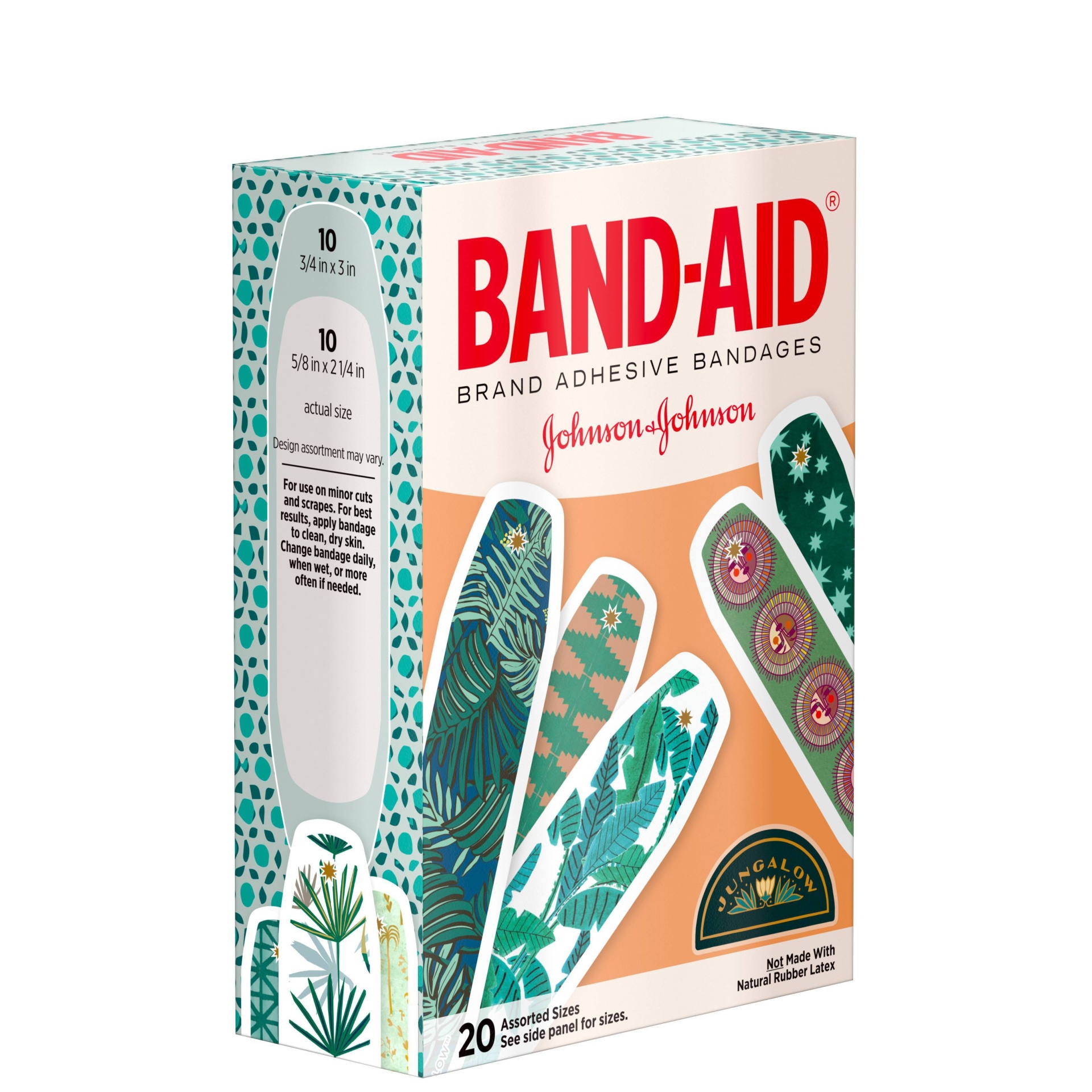 slide 1 of 8, BAND-AID Adhesive Bandages Jungalow, 20 ct