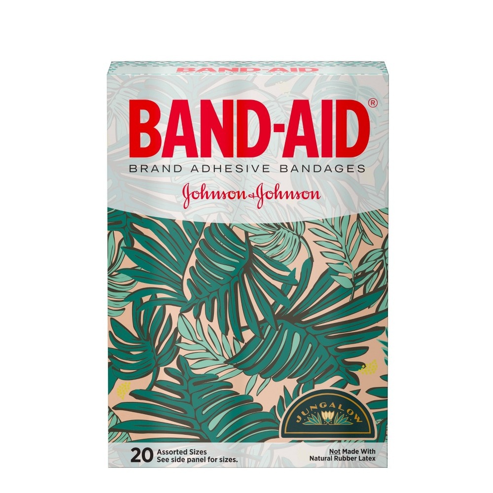 slide 8 of 8, BAND-AID Adhesive Bandages Jungalow, 20 ct