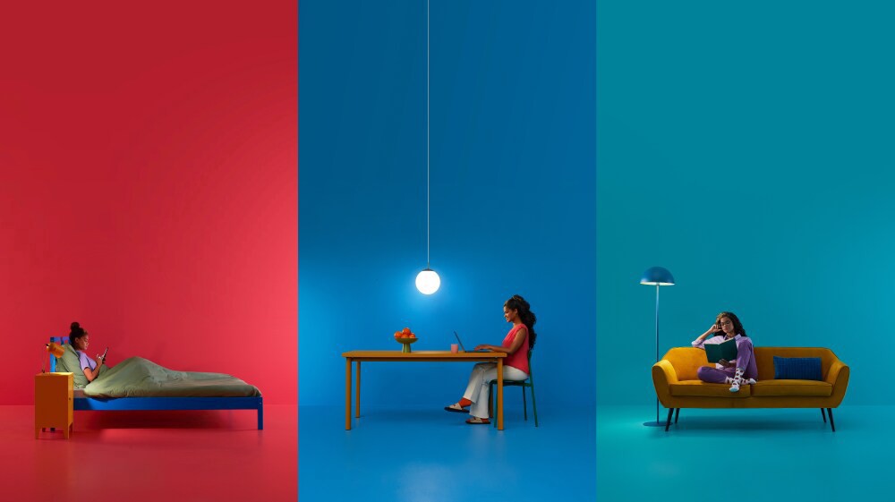 slide 2 of 6, WiZ 8.8 watts 60-Watt A19 Smart Color Bulb Multi Color and Kelvin, 2 ct