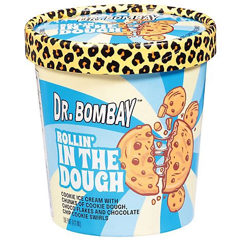 slide 1 of 1, Dr. Bombay Dr Bombay Ice Cream Rollin In The Dough - 1 Pint, 1 pint