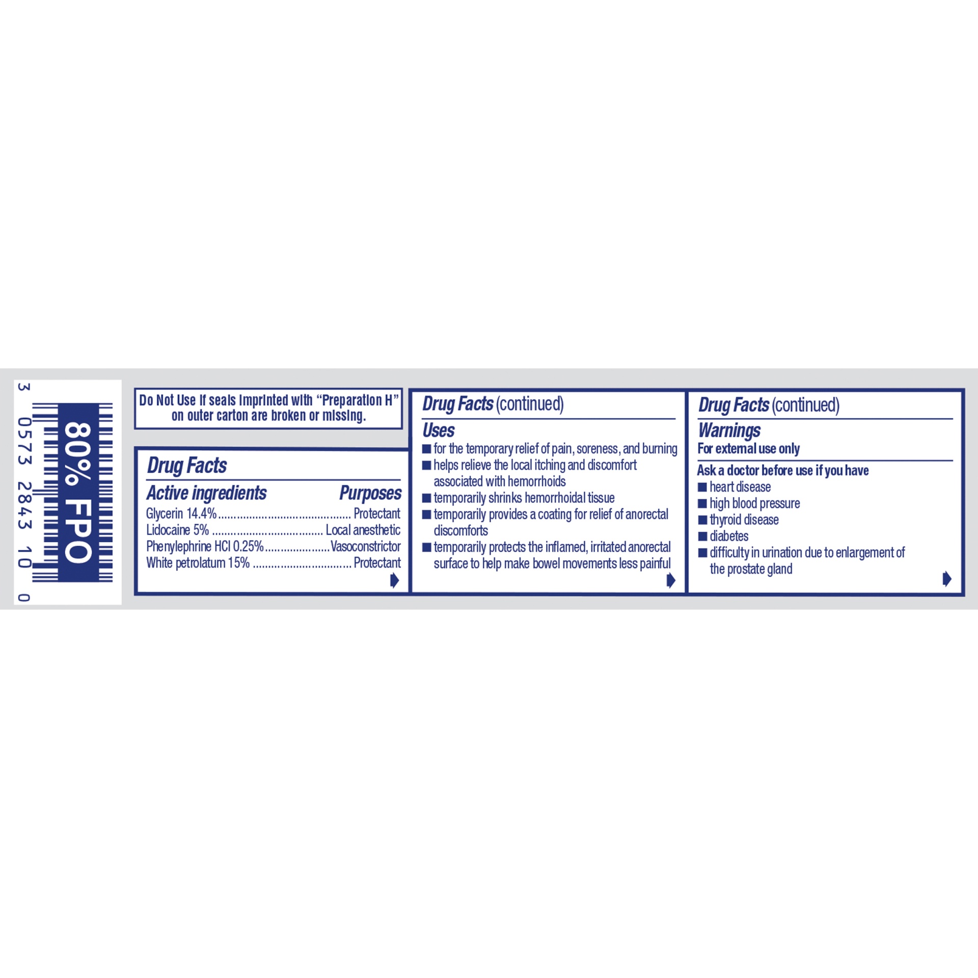 Preparation H Rapid Relief With Lidocaine Hemorrhoid Symptom Treatment  Cream