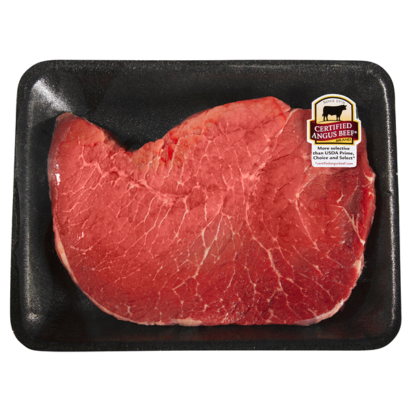 slide 1 of 1, Fresh From Meijer Certified Angus Beef Boneless Top Round Steak, per lb