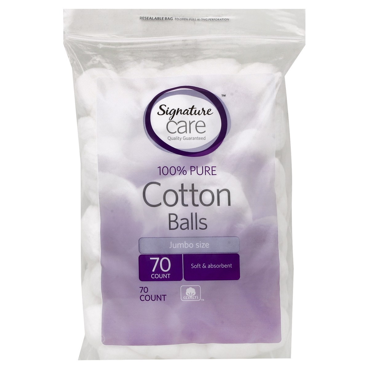 slide 3 of 3, Signature Cotton Balls 70 ea, 70 ct