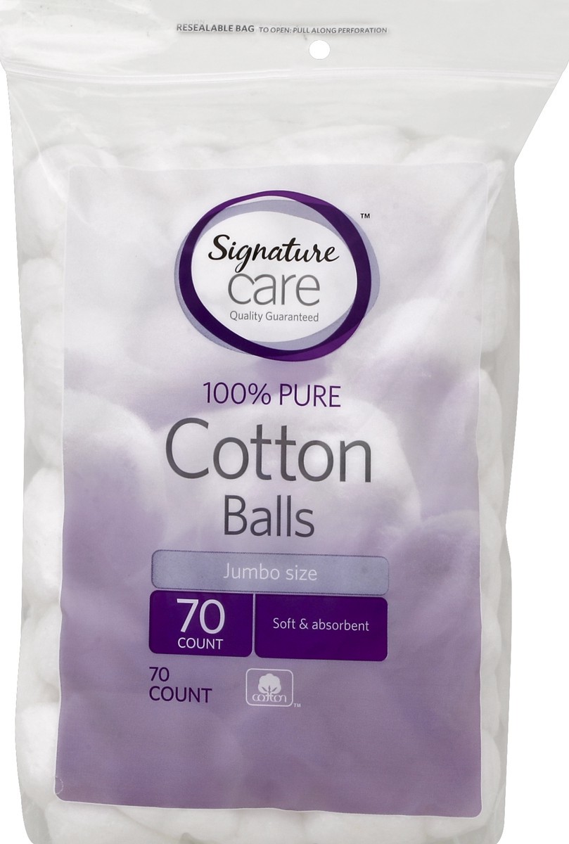 slide 1 of 3, Signature Cotton Balls 70 ea, 70 ct