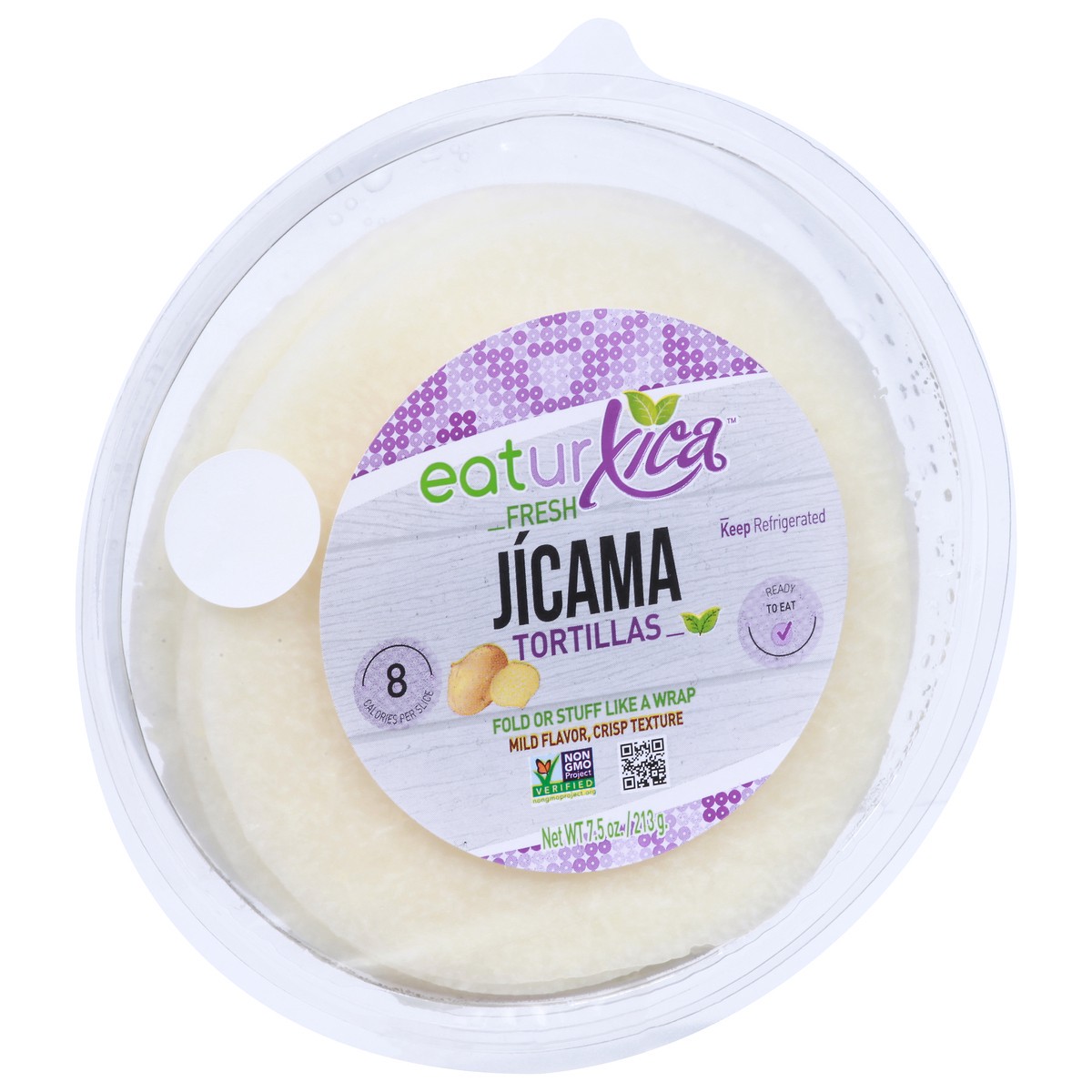 slide 2 of 13, EatUrXica Fresh Jicama Tortillas, 7.5 oz