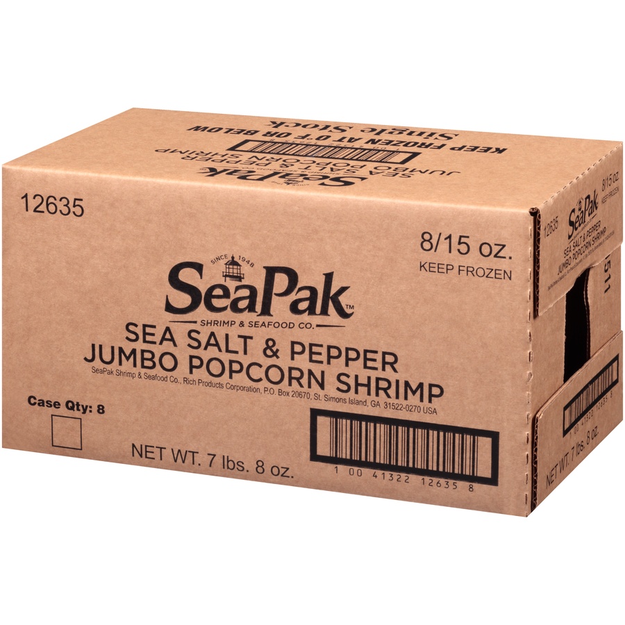 slide 3 of 8, SeaPak Salt and Pepper Popcorn Shrimp, 15 oz