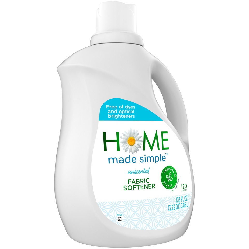 slide 2 of 2, Home Made Simple Fabric Softener, 120 Loads, Unscented, 103 fl oz