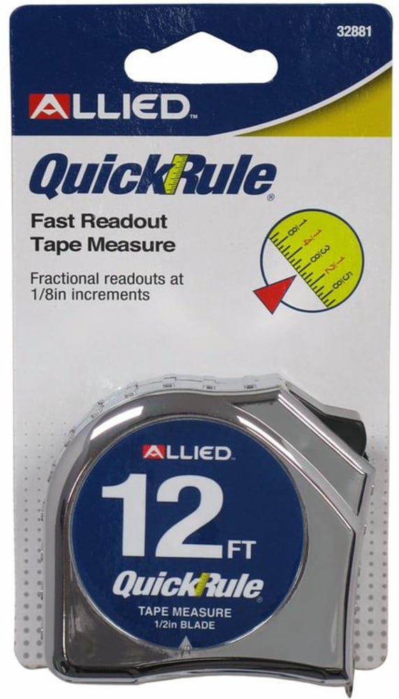 slide 1 of 1, Allied Quick Rule Tape Measure - 12 Foot, 12 ft x 0.5 in