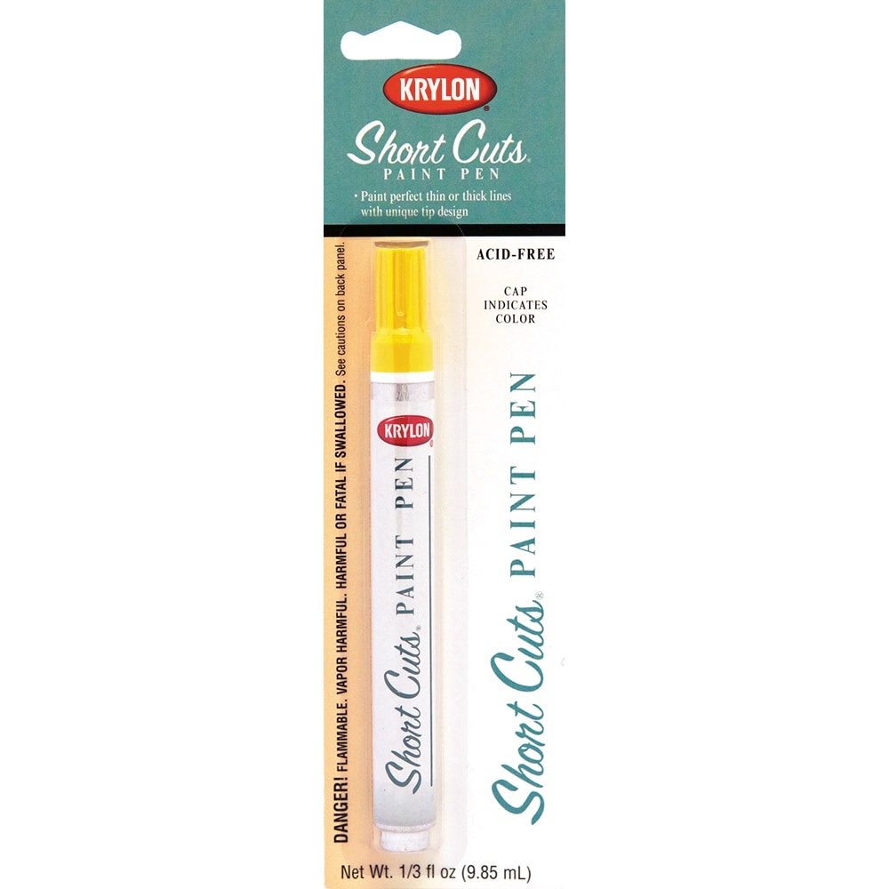 slide 1 of 1, Krylon Short Cuts Sun Yellow Paint Pen, 1 ct