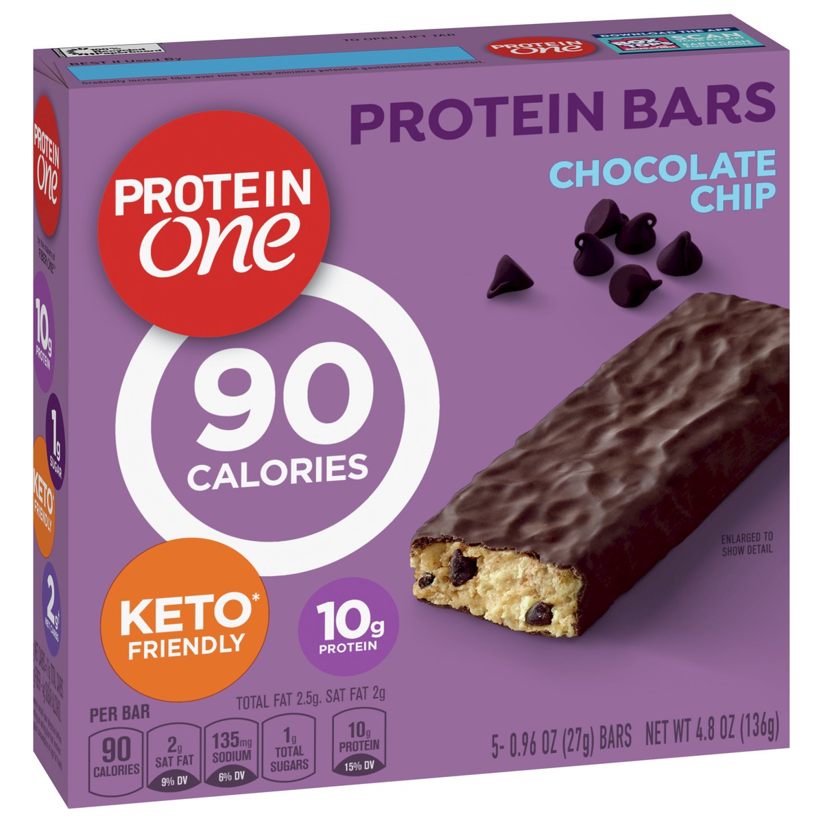 slide 2 of 9, Protein One Chocolate Chip Protein Bars - 5ct, 5 ct