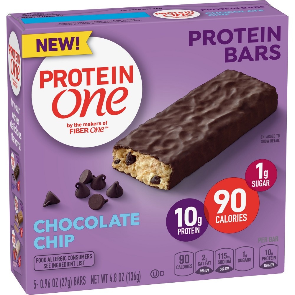 slide 3 of 3, Protein One Chocolate Chip Protein Bars, 5 ct; 0.96 oz