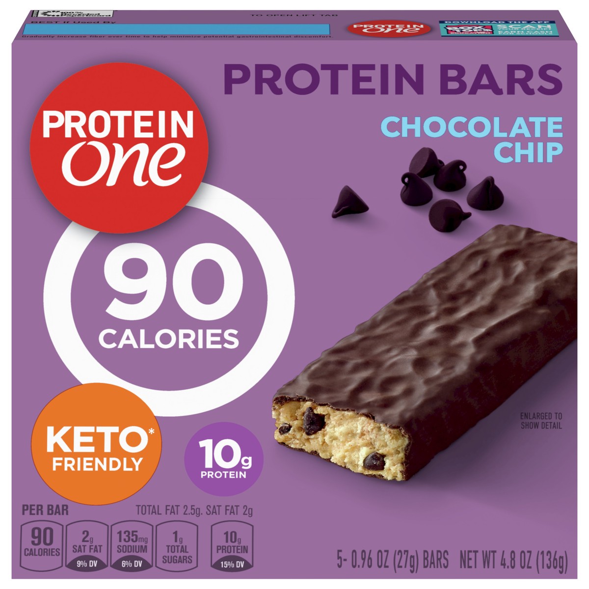 slide 1 of 9, Protein One Chocolate Chip Protein Bars - 5ct, 5 ct