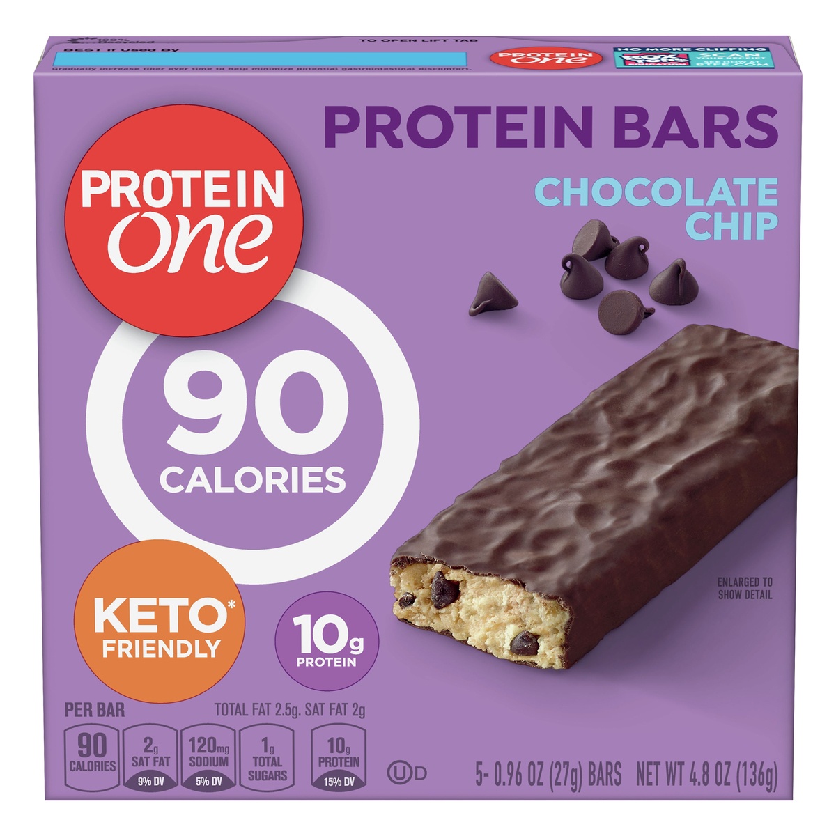 slide 1 of 1, Protein One Chocolate Chip Protein Bars 5 ea, 5 ct; 0.96 oz