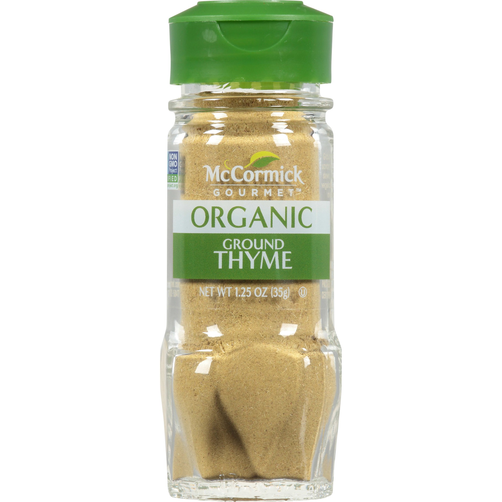 slide 1 of 8, McCormick Gourmet Organic Ground Thyme, 1.25 oz, 1.25 oz