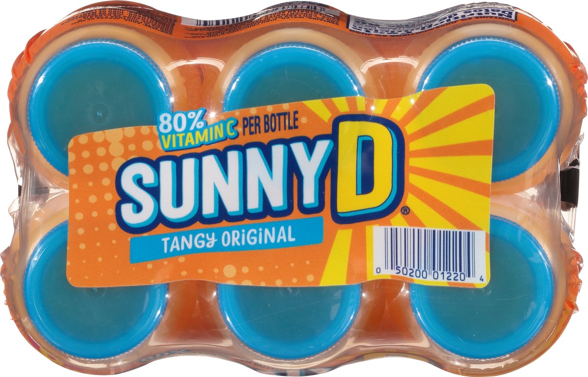 slide 7 of 9, Sunny D Sunnyd Tangy Original Orange Juice Drink, 6 Count, 6.75 Fl Oz Bottles, 6 ct; 6.75 fl oz