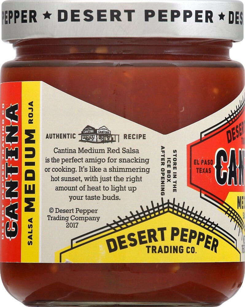 slide 1 of 3, Desert Pepper Trading Salsa Cantina Med Red, 16 oz