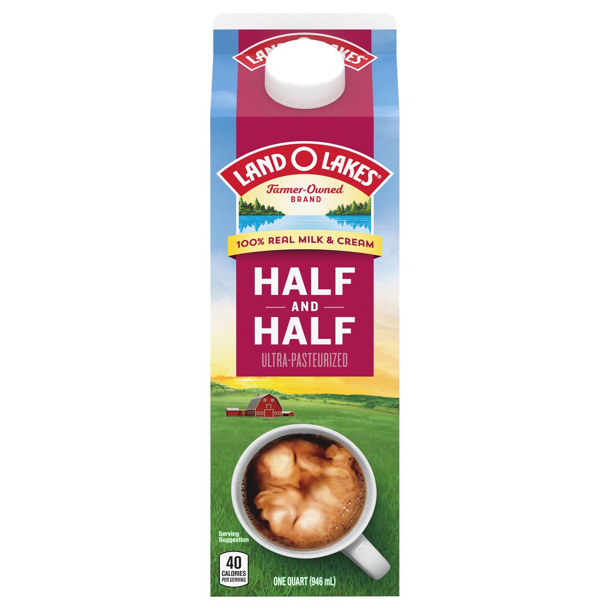 slide 1 of 5, Land O'Lakes Traditional Half And Half, 1 Quart, 1 qt