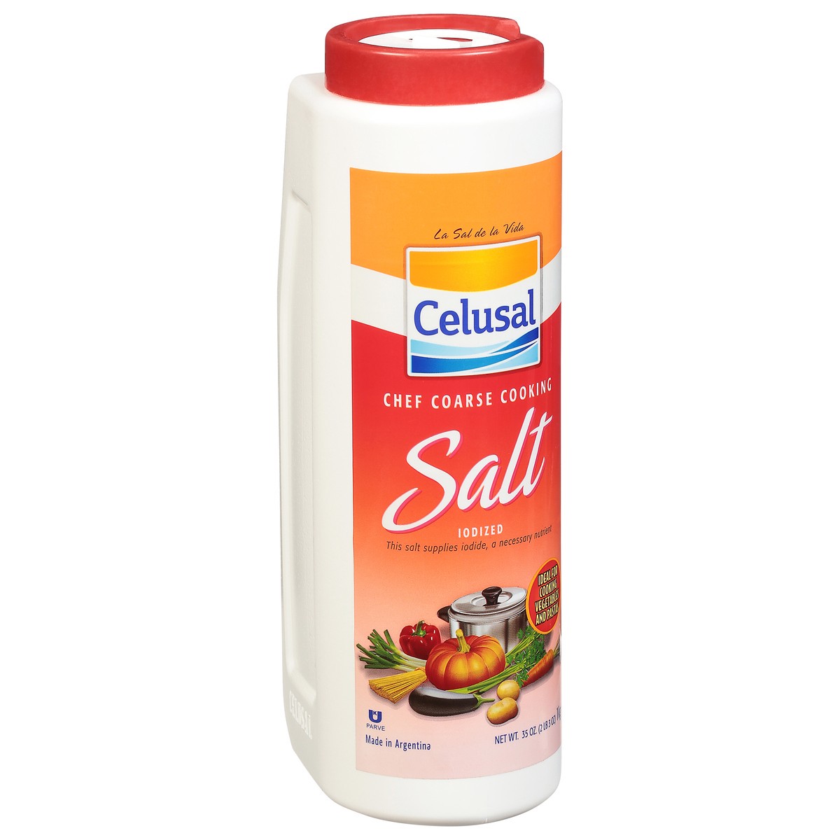 slide 4 of 4, Celusal Iodized Salt 35 oz, 35 oz
