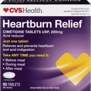 slide 1 of 1, CVS Health Heartburn Relief Tablets, 60 ct