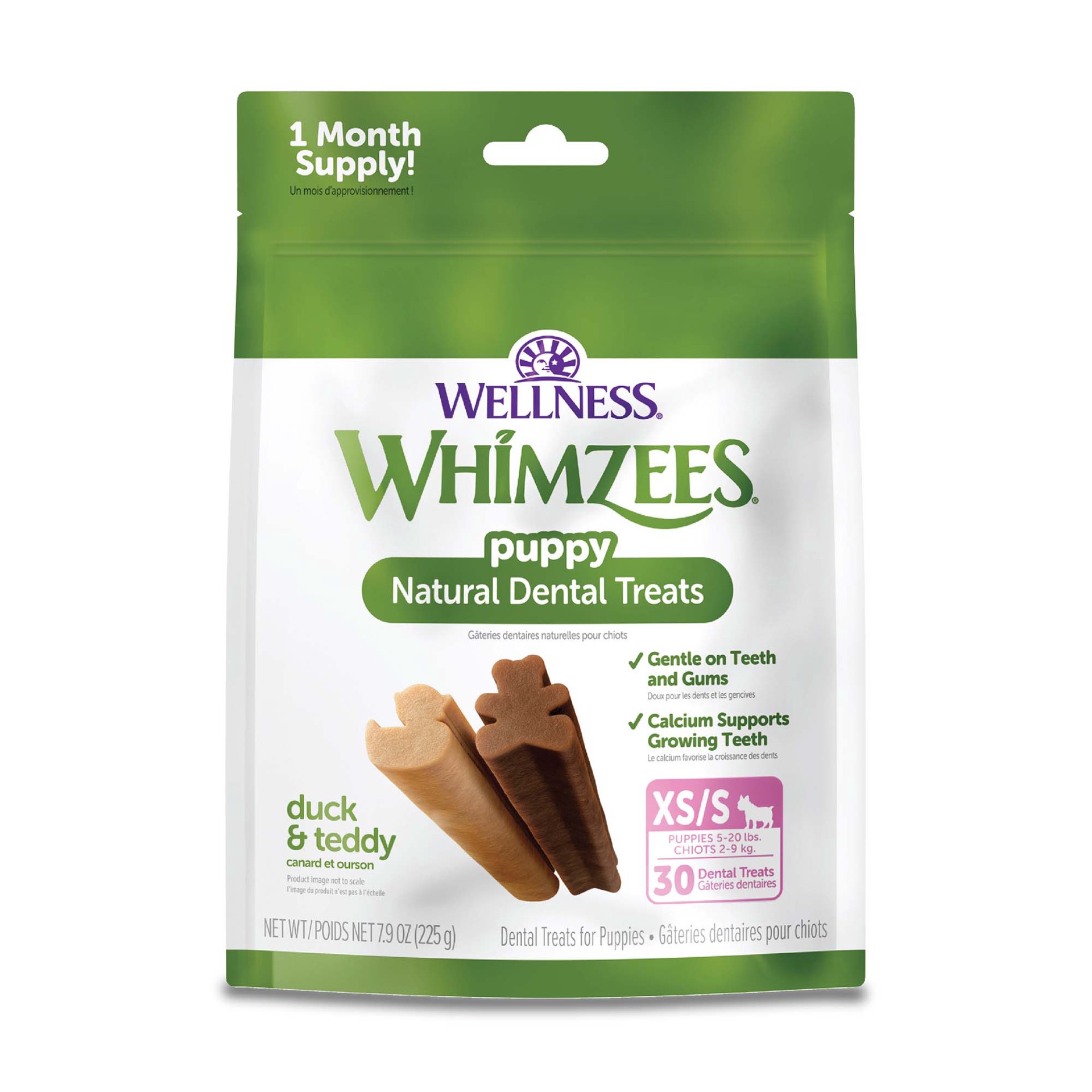 slide 1 of 7, WHIMZEES Wellness Puppy Dog Dental Treats, Natural Chews, Extra Small & Small Size Stick, (30 Count), 1 ct
