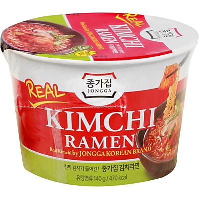 slide 1 of 9, Jongga Kimchi Ramen Noodle Soup 4.93 oz, 4.93 oz