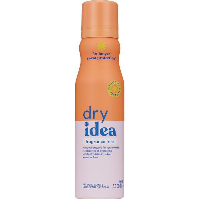 slide 1 of 1, Dry Idea Dry Spray Deodorant, Fragrance Free 3.8 Oz, 3.8 oz