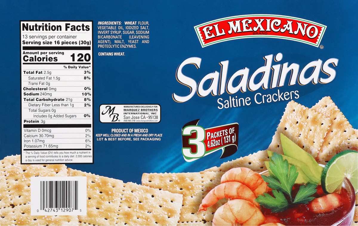 slide 14 of 14, El Mexicano Saltine Crackers 13.86 oz, 13.86 oz