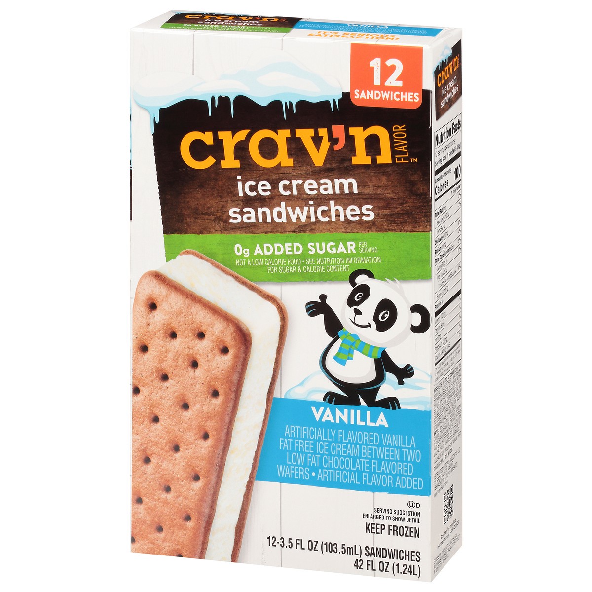 slide 20 of 20, Crav'n Flavor Vanilla Ice Cream Sandwiches 12 ea, 12 ct