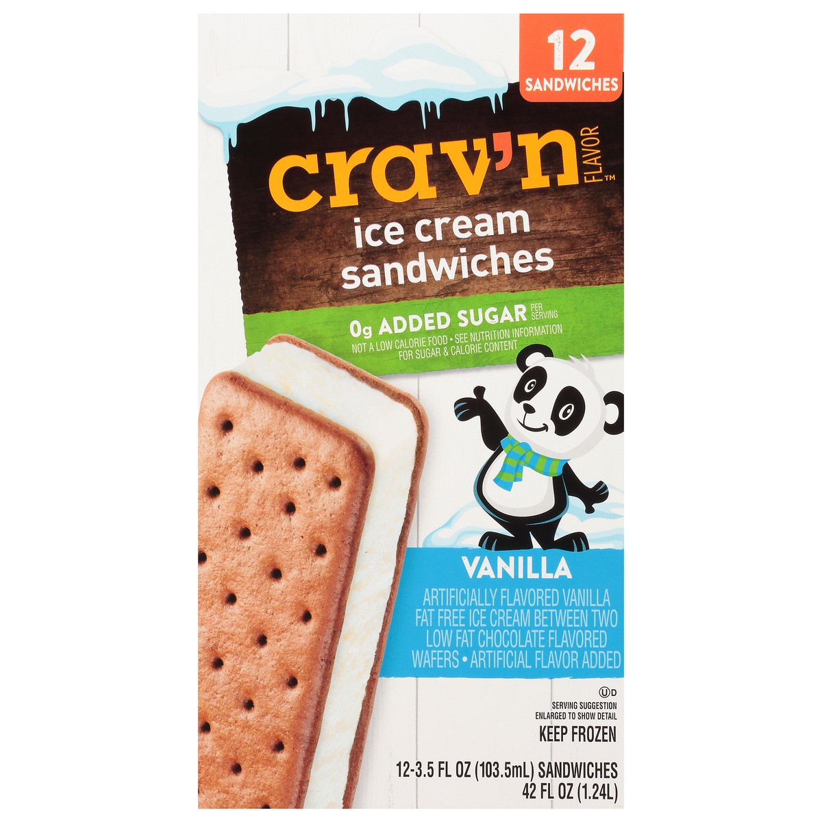 slide 11 of 20, Crav'n Flavor Vanilla Ice Cream Sandwiches 12 ea, 12 ct