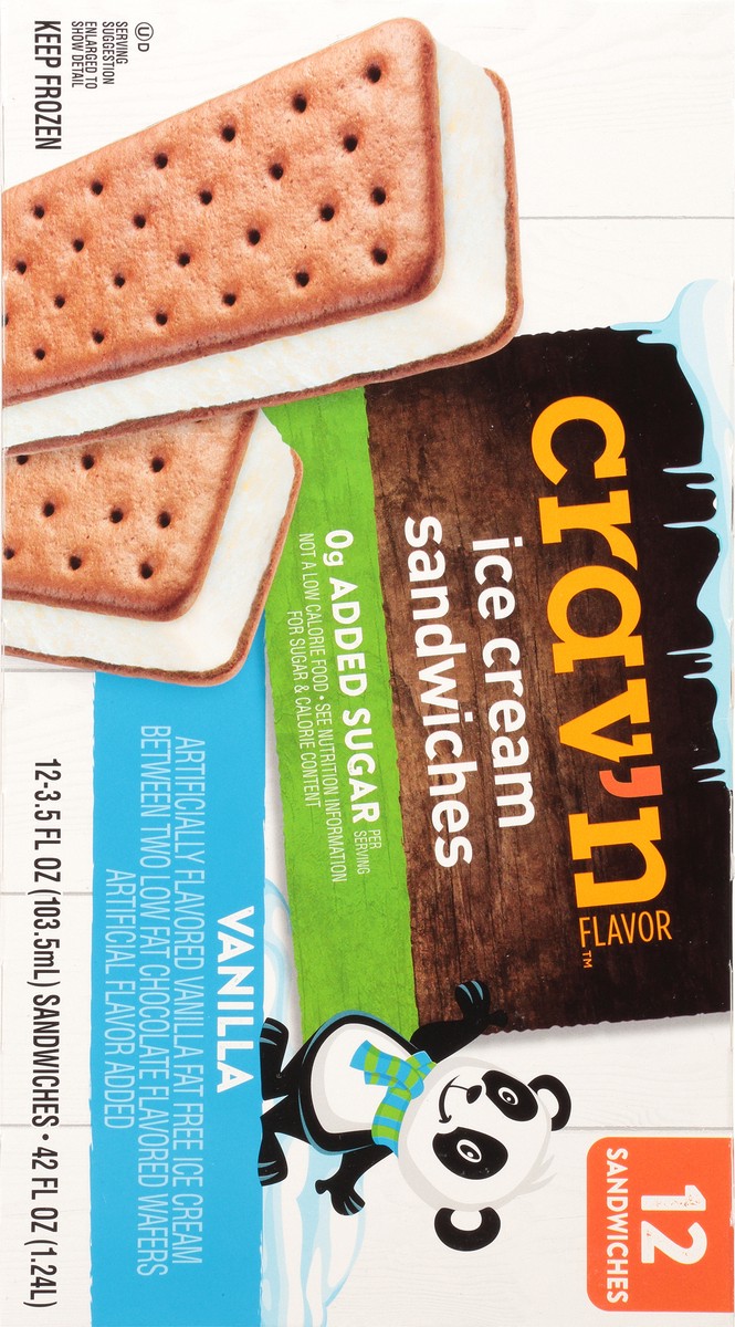 slide 2 of 20, Crav'n Flavor Vanilla Ice Cream Sandwiches 12 ea, 12 ct