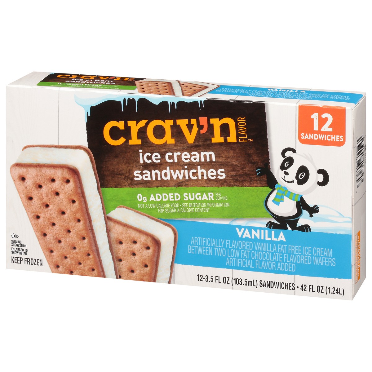slide 9 of 20, Crav'n Flavor Vanilla Ice Cream Sandwiches 12 ea, 12 ct