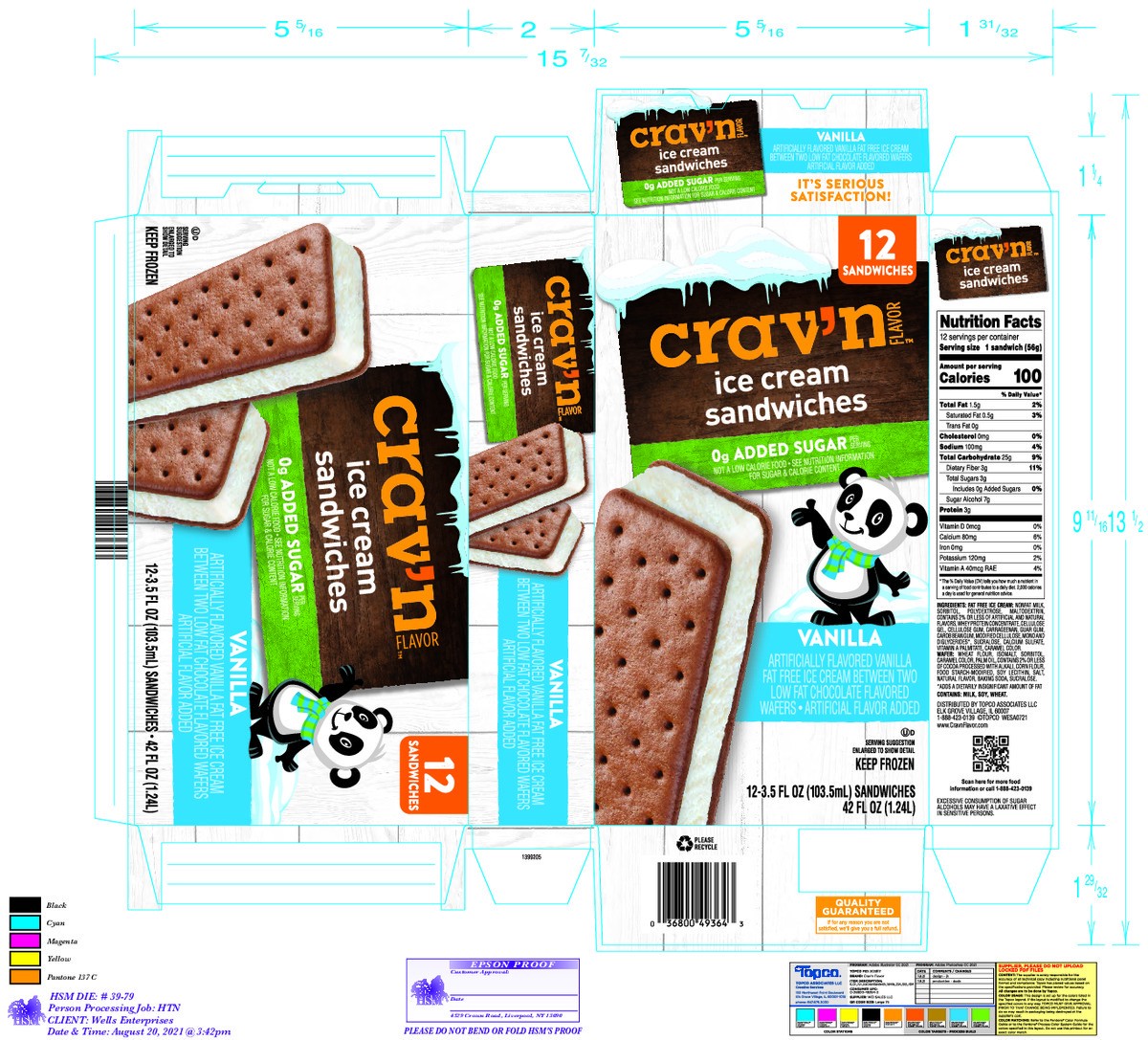 slide 19 of 20, Crav'n Flavor Vanilla Ice Cream Sandwiches 12 ea, 12 ct