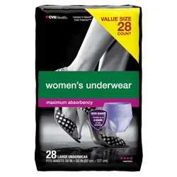 CVS Health Women's Underwear Maximum Absorbency, Large, 32 Ct