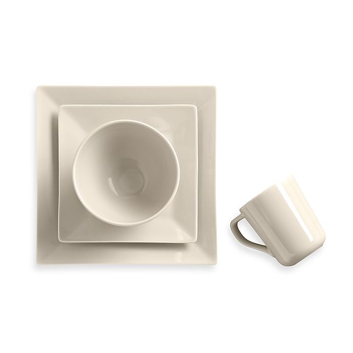 slide 1 of 1, Real Simple Square Place Setting - Ivory, 4 ct