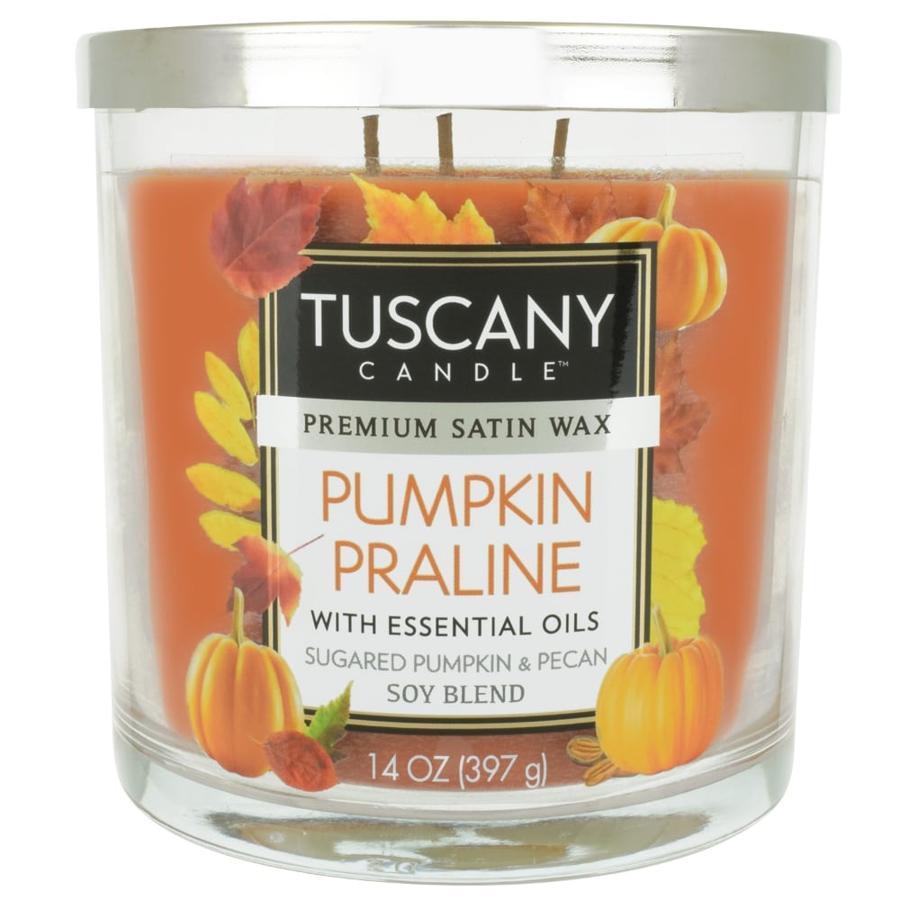 slide 1 of 1, Tuscany Candle Pumpkin Praline Premium Satin Wax Candle, 14 oz