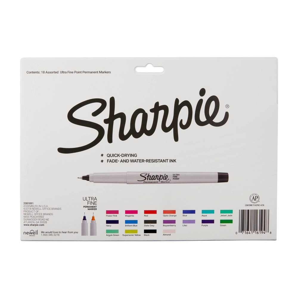 slide 2 of 4, Sharpie UltraFine Permanent Markers, 18 ct